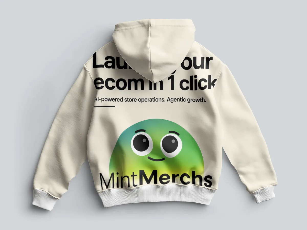 MintMerchs hoodie product mockup