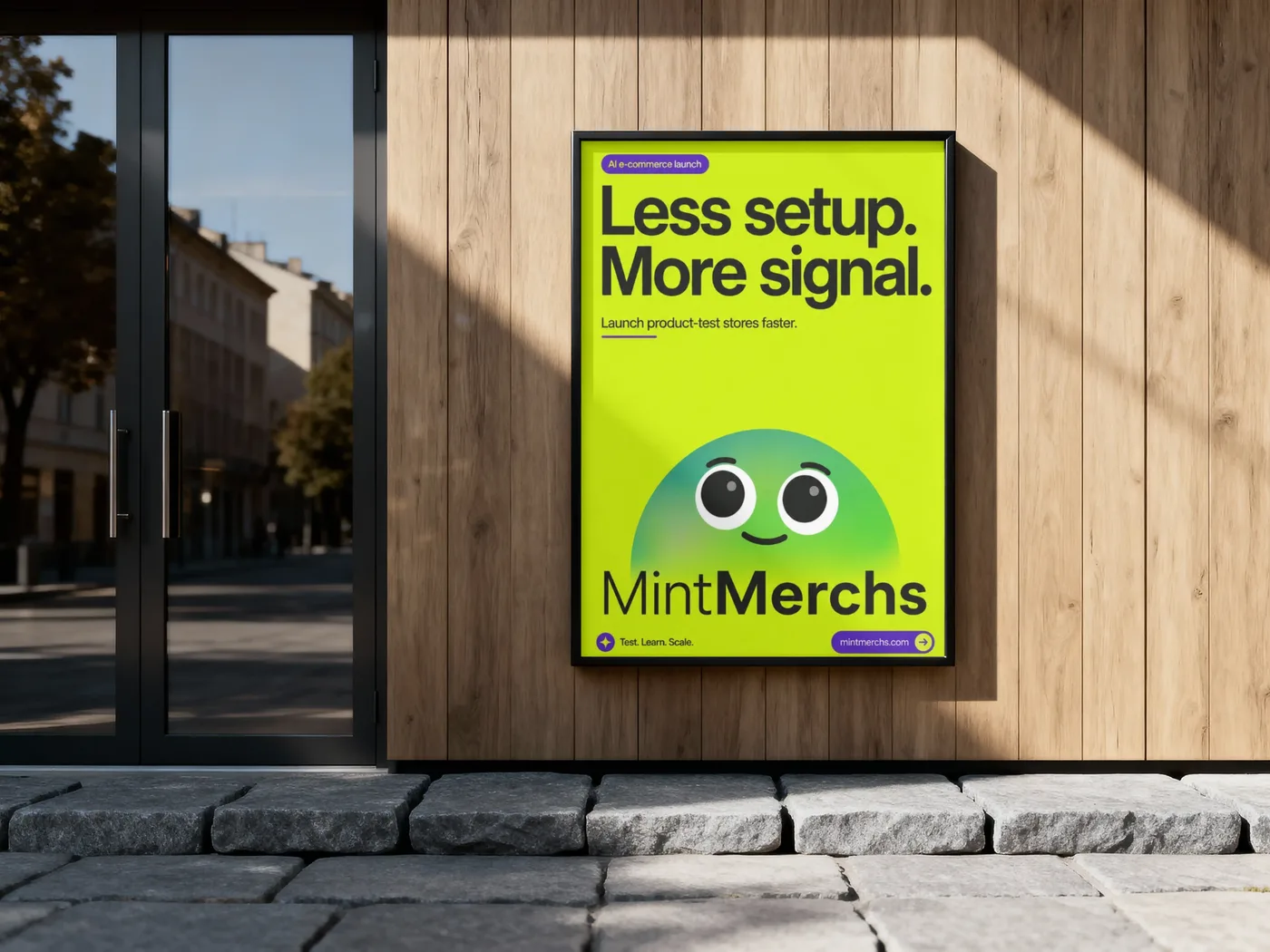 MintMerchs billboard concept