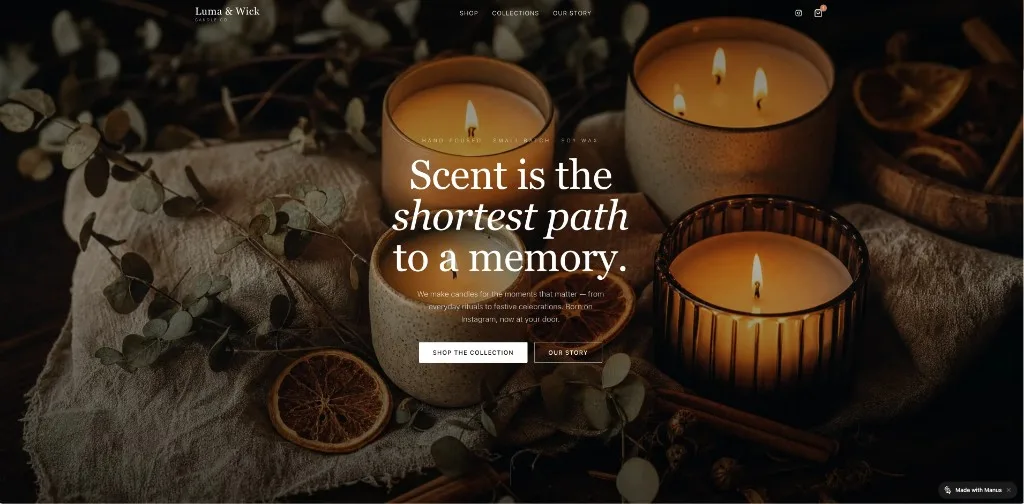 Luma & Wick — MintMerchs home scent shop preview
